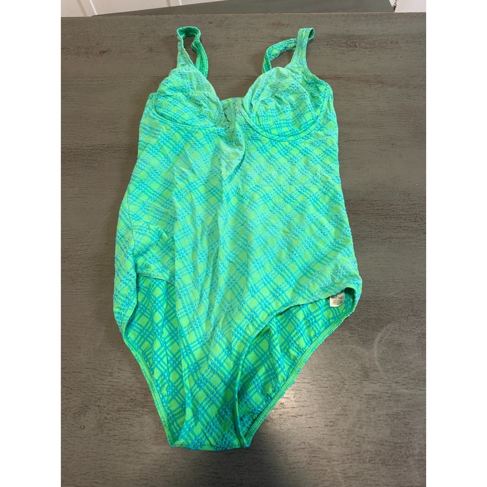 Marks & Spencer Teal & Aqua Patterned One-Piece Swimsuit